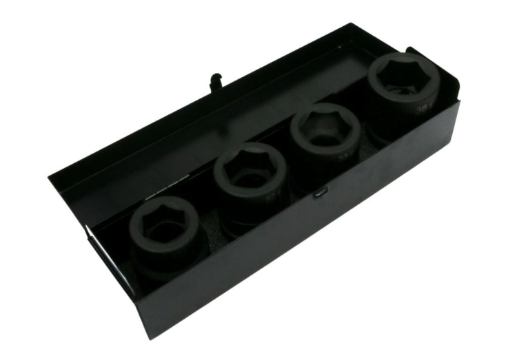 Zestaw nasadek udarowych 1" 4 cz. 27. 32. 33. 36 mm ze stali CrMo DIN 3129 Waryński 3