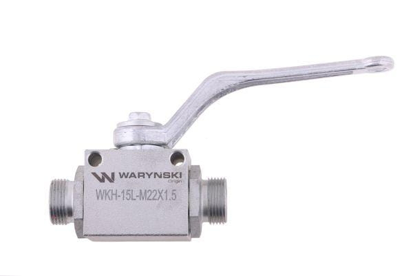 Zawór kulowy hydrauliczny 2-drogowy 2/2 M22x1.5 15L z otworami mocującymi 500 bar Waryński 4