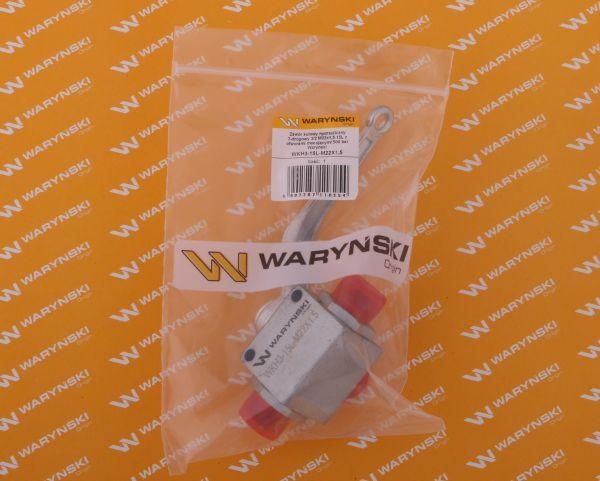 Zawór kulowy hydrauliczny 3-drogowy 3/2 M22x1.5 15L z otworami mocującymi 500 bar Waryński 4
