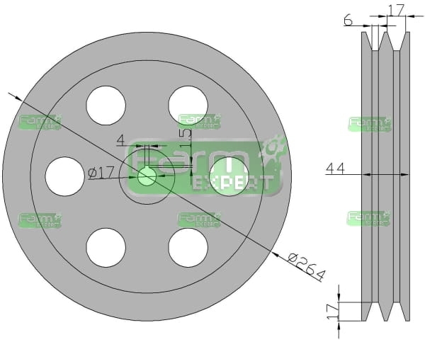 Koło pasowe pompy hydraulicznej Bizon 5058371710  2