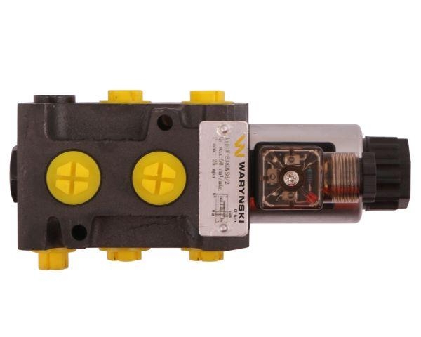 Dzielnik zawór elektrozawór kierunkowy elektromagnetyczny kontroli W-E38DVS6/2 (DVS6/50 L/MIN) G3/8" 50L (24V DC) Waryński 2