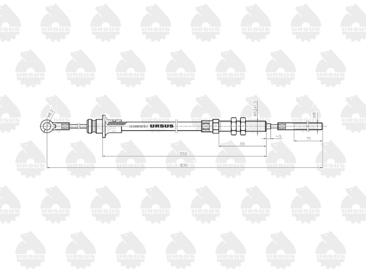 Linka - Hamulec L-830mm C-330M ORYGINAŁ URSUS 2