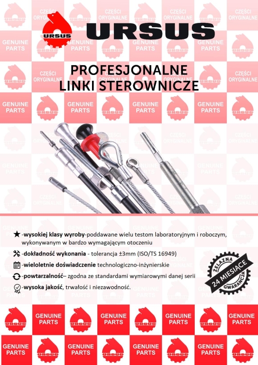 Linka - wkład - Licznika MTG (motogodzin) L-625mm C-330 ORYGINAŁ URSUS 3