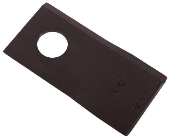 Nóż nożyk kosiarka prawy 94x48x3mm otwór 19 zastosowanie 570410 Niemeyer Kverneland WARYŃSKI