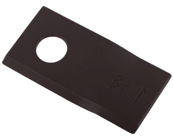 Nóż nożyk kosiarka lewy 94x48x3mm otwór 19 zastosowanie 570409 Niemeyer Kverneland WARYŃSKI