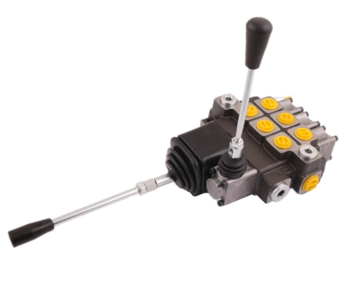 Rozdzielacz hydrauliczny 3-sekcyjny max przepływ 40L (2 sekcje x 1 dźwignia + 1 sekcja x 1 dźwignia) Waryński 2