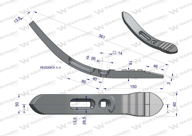 Redlica agregatu podorywkowego 1738000000 Gruber z węglikiem wolframu WARYŃSKI MAXX 2