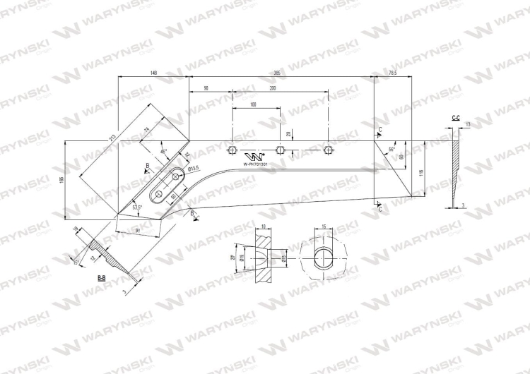 Eurolemiesz prawy 16" zastosowanie Vogel & Noot WSM 40 stal borowa WARYŃSKI (2)