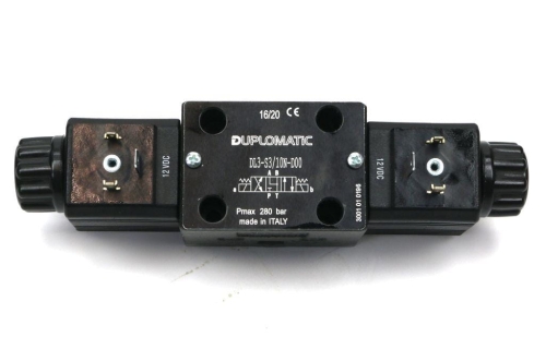 Rozdzielacz (elektrozawór) DL3-S3/10N-D12 12V DC (cewka x 2) Compact 280bar. 50l/min Duplomatic 2