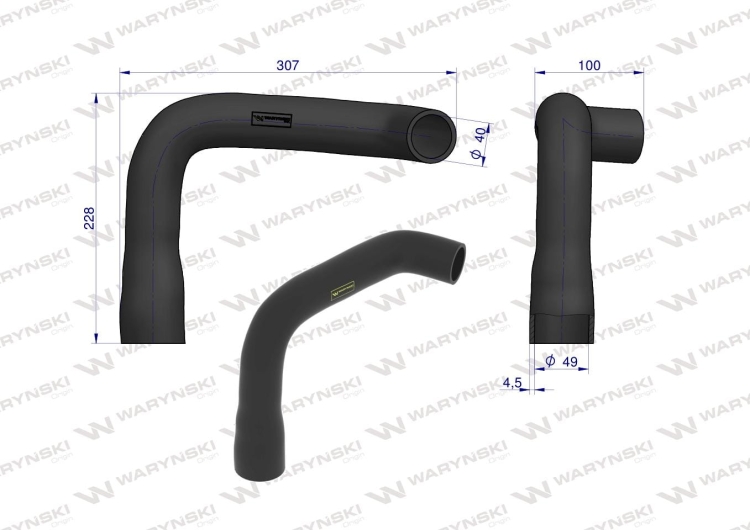 Przewód chłodnicy 3384380M1 WARYŃSKI