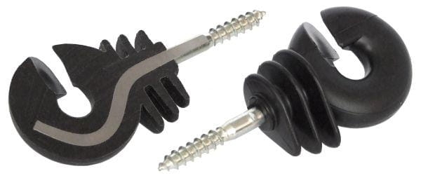 Izolator okrągły z wkrętem fi 6 do drewna z zatopionym trzpieniem wygiętym ROYAL FARM