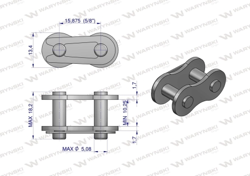 Zamek łańcucha 10BF20 zastosowanie Claas 670251. 670251.0. 0006702510 Waryński 2