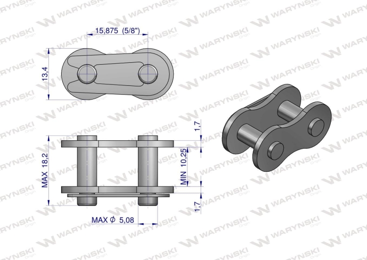 Zamek łańcucha 10BF20 zastosowanie Claas 670251. 670251.0. 0006702510 Waryński 2