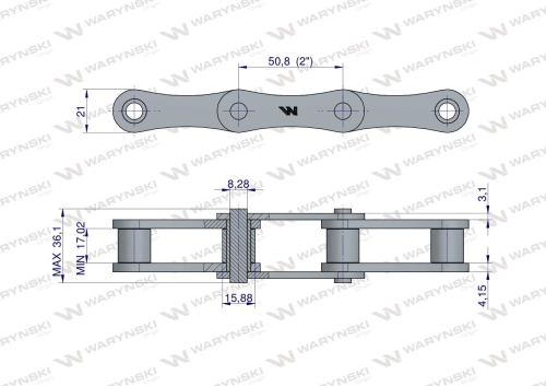 Łańcuch 216B-3Ps zastosowanie Prasa Rolująca Krone 9220100 Waryński 2