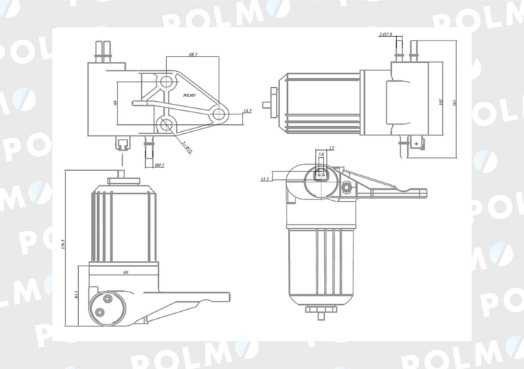 Pompa zasilająca n.typ elektryczna z filtrem 4132A015 POLMO 3