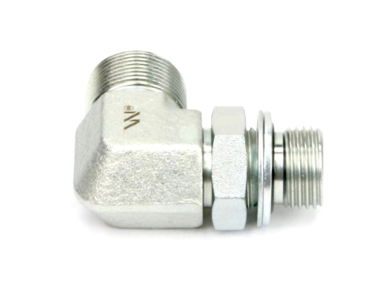 Kolanko hydrauliczne nastawne BB M26x1.5 18L x 1/2"BSP z regulacją Waryński 3