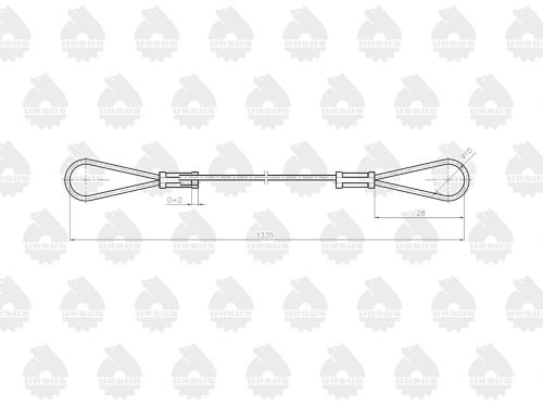 Linka - Maska L-1335mm 4236105 C-330 ORYGINAŁ URSUS 2