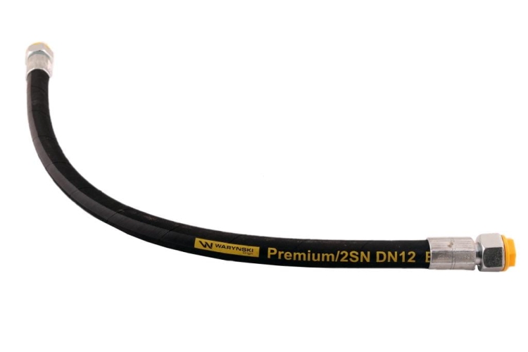 Przewód hydrauliczny 275 bar gwint M22x1.5 proste L-630mm DN12-2SN (AA-13-630; P11P11) 27.5MPa Waryński