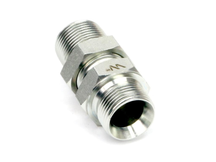 Złączka hydrauliczna calowa grodziowa BB 3/8" BSP z przeciwnakrętką (XSV) Waryński 3