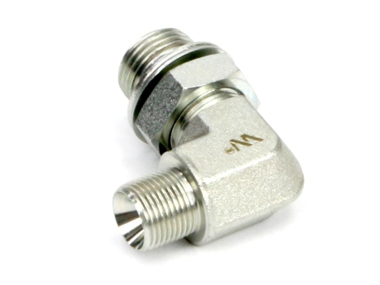 Kolanko hydrauliczne nastawne calowe BB 1/4" x 3/8" BSP z regulacją Waryński 2