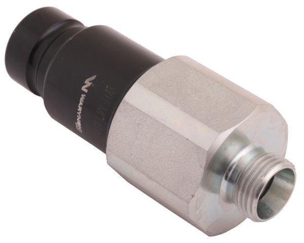 Szybkozłącze hydrauliczne suchoodcinające wtyczka M18x1.5 12L gwint zewnętrzny ISO16028 Waryński 3