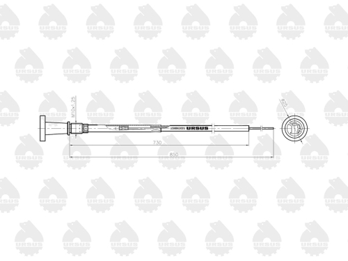 Linka - Gaszenie silnika L-850mm 1874438M1 MF ORYGINAŁ URSUS  2