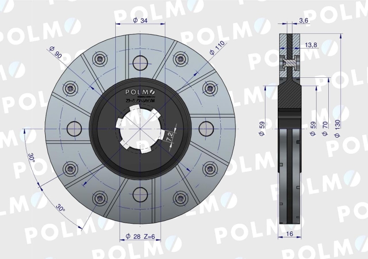Tarcza hamulca mała 5040240760 Bizon POLMO 2