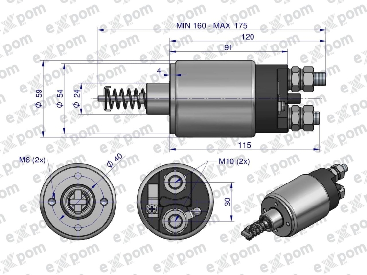Wyłącznik ( włącznik) rozrusznika WE11a 962.001.0. 4665713 C-330 C-360 EXPOM eu 2