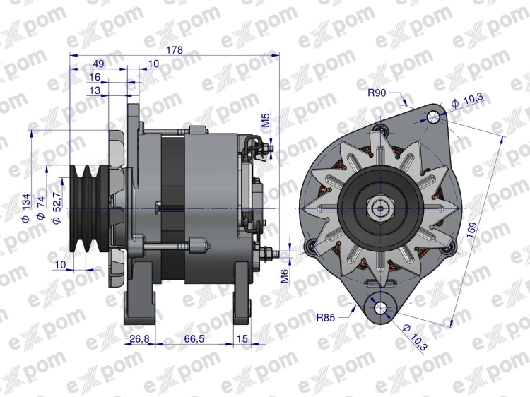 Alternator C-385 2-paski Nowy Typ EXPOM eu (3)