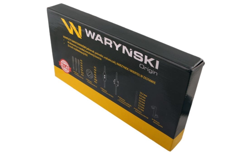 Zestaw narzynek i gwintowników ze stali HSS M3-M12 z uchwytami 44 el Waryński (3)