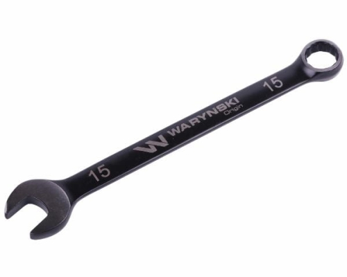Klucz płasko-oczkowy 15 mm. CrV standard ASME B107-2010 Waryński