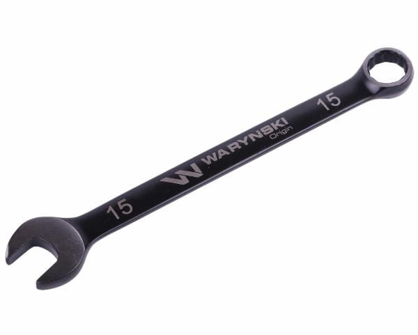 Klucz płasko-oczkowy 15 mm. CrV standard ASME B107-2010 Waryński