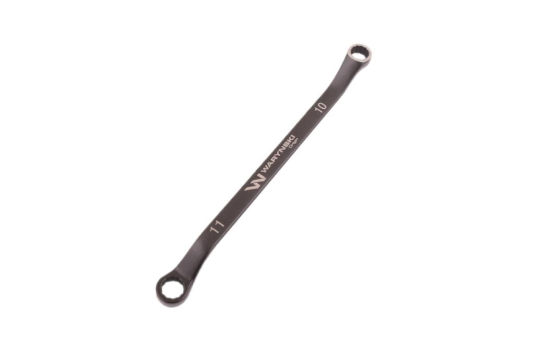 Klucz oczkowy odsadzony 10 x 11 mm CrV standard ASME B107.9 Waryński