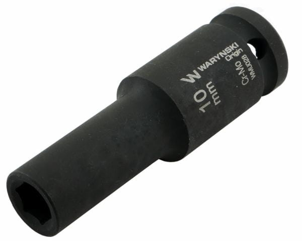 Nasadka udarowa sześciokątna długa 1/2" 10 mm CrMo DIN 3129 Waryński 2