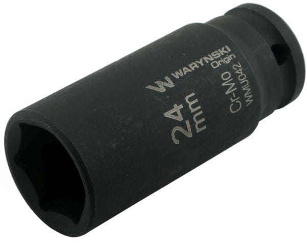 Nasadka udarowa sześciokątna długa 1/2" 24 mm CrMo DIN 3129 Waryński 2