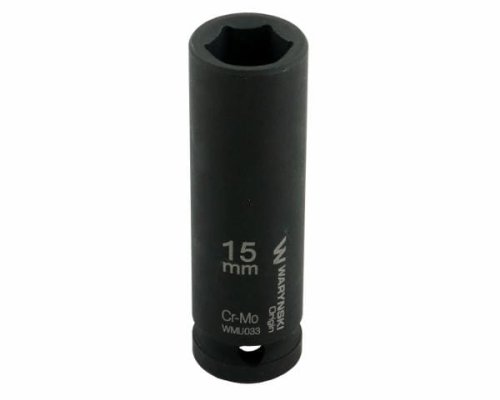 Nasadka udarowa sześciokątna długa 1/2" 15 mm CrMo DIN 3129 Waryński 2