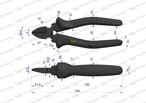 Szczypce boczne 160 mm Waryński 2