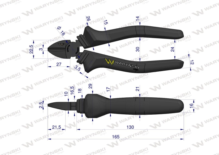 Szczypce boczne 160 mm Waryński 2