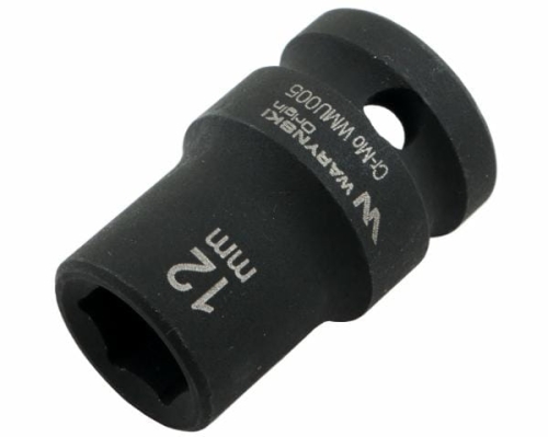 Nasadka udarowa sześciokątna 1/2" 12 mm CrMo DIN 3129 Waryński 2