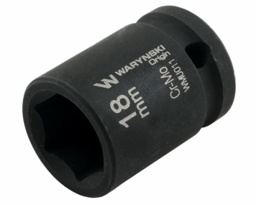 Nasadka udarowa sześciokątna 1/2" 18 mm CrMo DIN 3129 Waryński