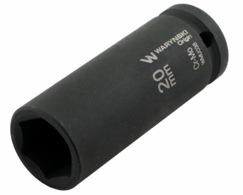 Nasadka udarowa sześciokątna długa 1/2" 20 mm CrMo DIN 3129 Waryński