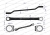 Klucz oczkowy odsadzony 18 x 19 mm CrV standard ASME B107.9 Waryński 2
