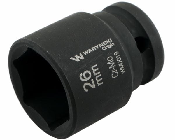 Nasadka udarowa sześciokątna 1/2" 26 mm CrMo DIN 3129 Waryński 3