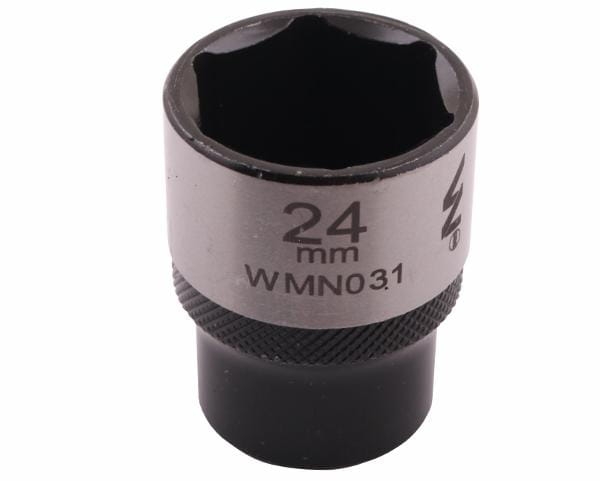 Nasadka sześciokątna 1/2" 24 mm CrV50BV30 DIN 3124 Waryński  3