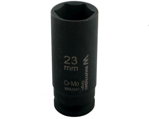Nasadka udarowa sześciokątna długa 1/2" 23 mm CrMo DIN 3129 Waryński