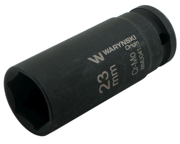 Nasadka udarowa sześciokątna długa 1/2" 23 mm CrMo DIN 3129 Waryński  3