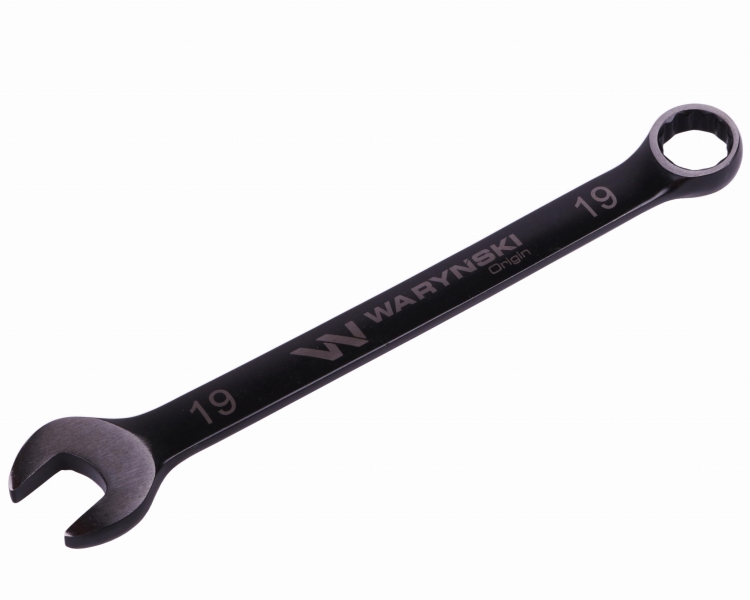 Klucz płasko-oczkowy 19 mm CrV standard ASME B107-2010 Waryński