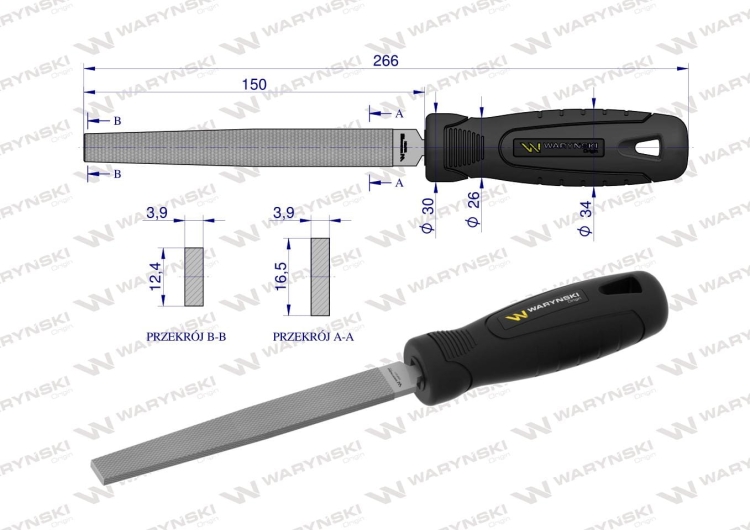 Pilnik płaski 150 mm Waryński 2