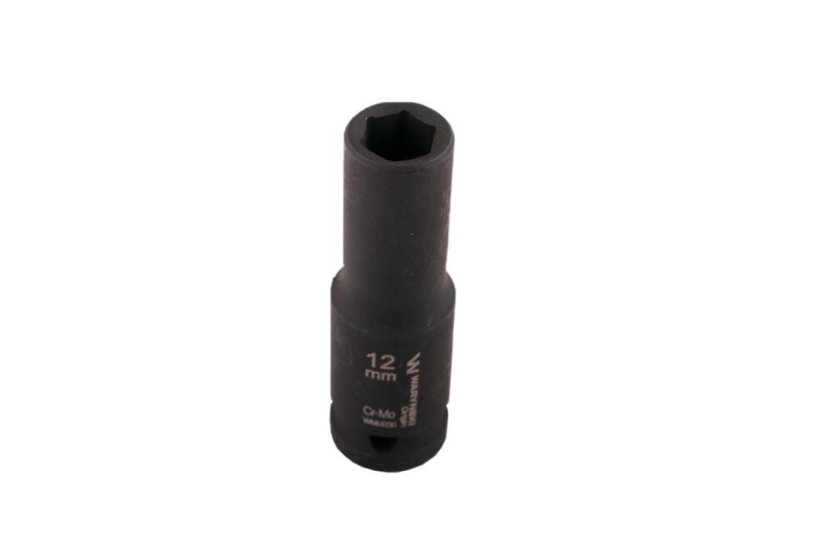Nasadka udarowa sześciokątna długa 1/2" 12 mm CrMo DIN 3129 Waryński 2