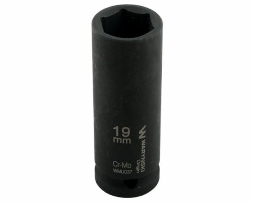 Nasadka udarowa sześciokątna długa 1/2" 19 mm CrMo DIN 3129 Waryński  2
